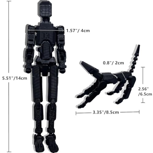 T13 3D Action Figure Set - Fully Articulated PETG Robot with Dog, Weapons, and 360° Joints by SOOZAFONE