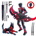 T13 3D Action Figure Set - Fully Assembled Dummy Robot Titan 13 with Dog, Black/Red
