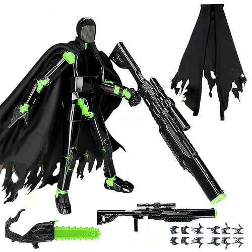 T13 3D Printed Action Figure - Assembled Titan 13 Figure with Wings, Weapons, and Poses