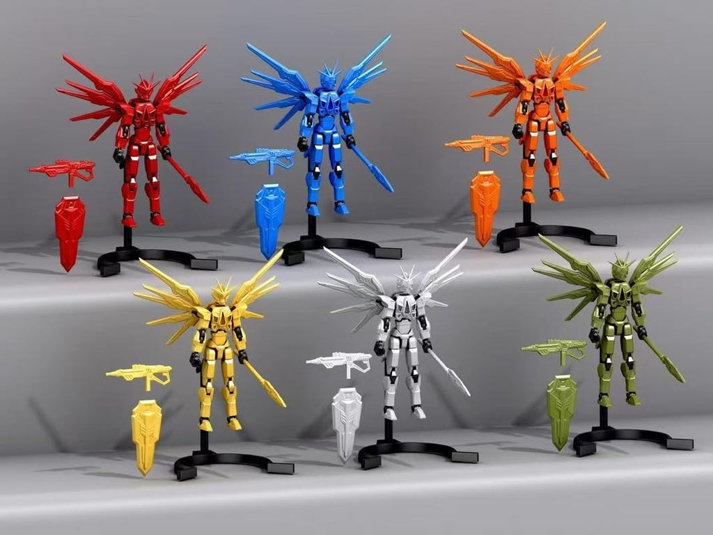T13 Action Figure 2Pack – Fully Assembled 3D Printed Titan 13 Robot Set with Interchangeable Hands and Weapons