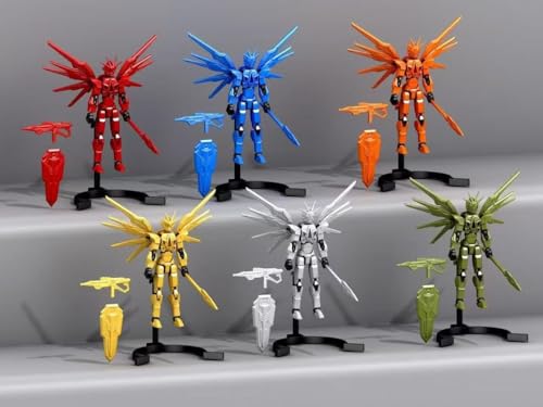 T13 Action Figure 2Pack – Fully Assembled 3D Printed Titan 13 Robot Set with Interchangeable Hands and Weapons