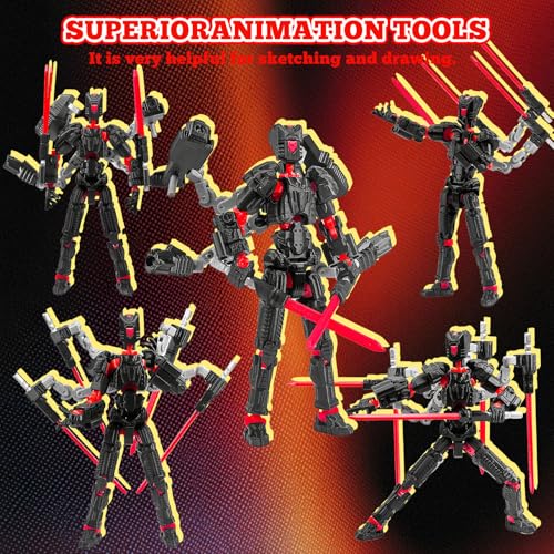 T13 Action Figure (5.5 Inch, Black Red) – Assembled 3D Printed Collectible by Soozafone