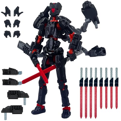 T13 Action Figure (5.5 Inch, Black Red) – Assembled 3D Printed Collectible by Soozafone