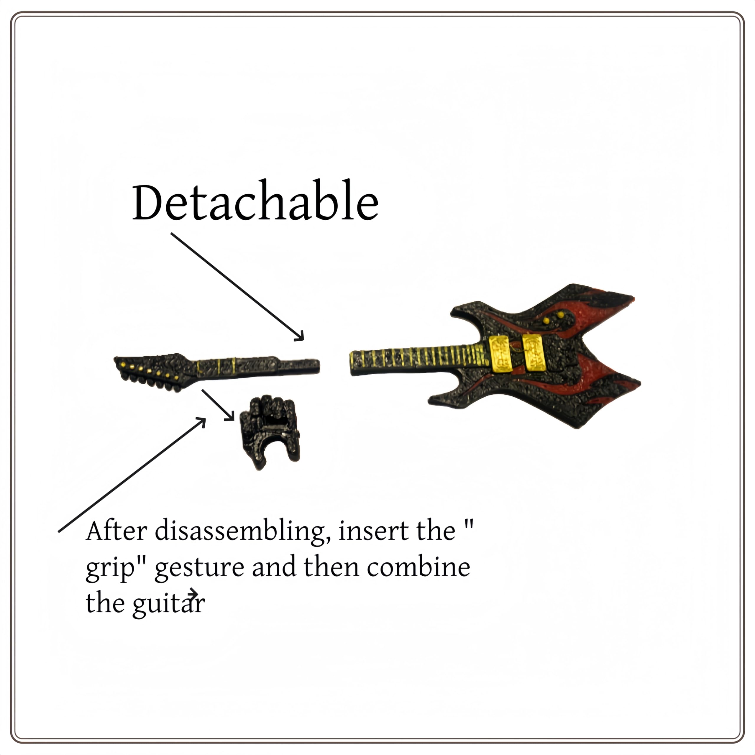 T13 Action Figure Pre-Assembled 5.4 Inch Fully Articulated Titan 13 Model with Sniper Rifle and Guitar - SENROELECTRONAGE