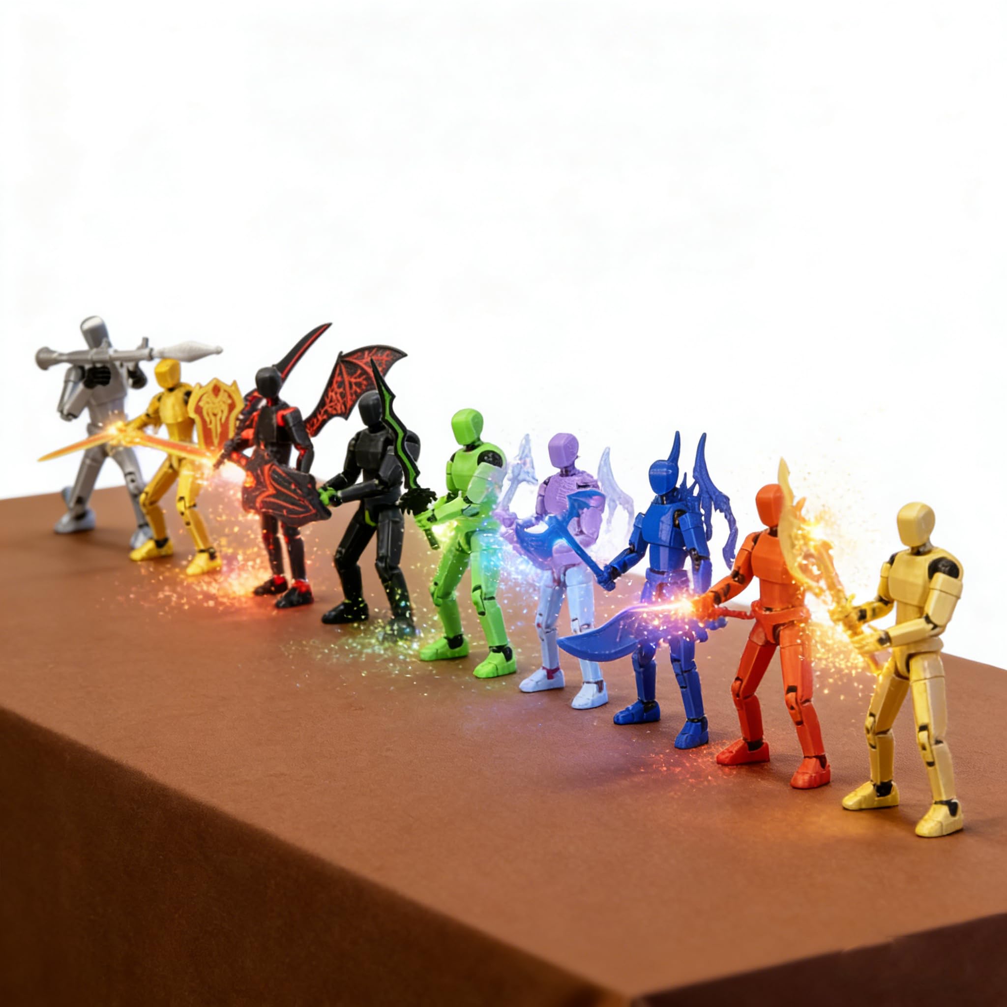 T13 Action Figure Set – 3D Printed Titan 13 with Movable Joints, Wings & Weapons, Assembled