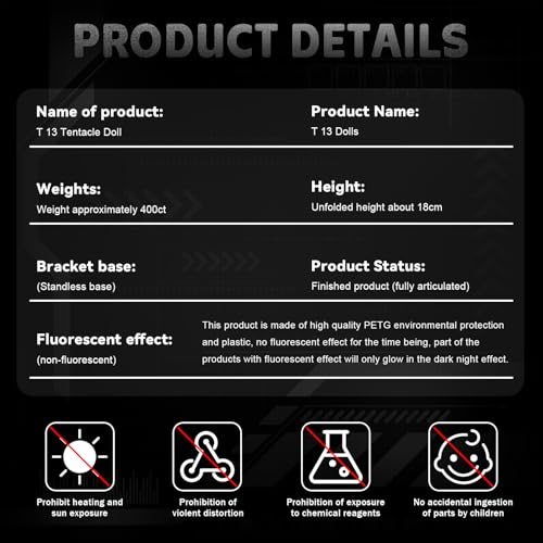 T13 Figure & Titan 13 Toys Yellow – 3D Printed Action Figure, Pre-Assembled, Multi-Jointed Movable, 5.5 Inch Desk Decoration