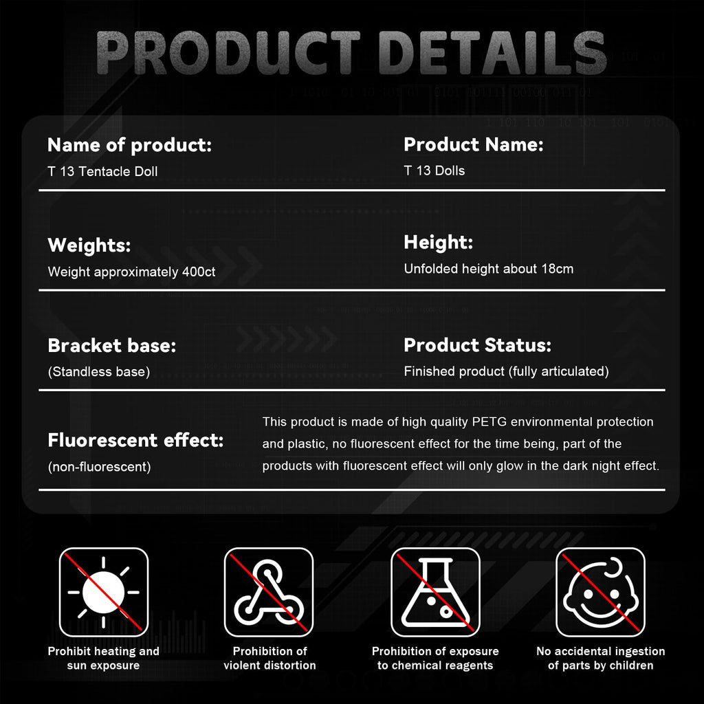 T13 Figure & Titan 13 Toys Yellow – 3D Printed Action Figure, Pre-Assembled, Multi-Jointed Movable, 5.5 Inch Desk Decoration