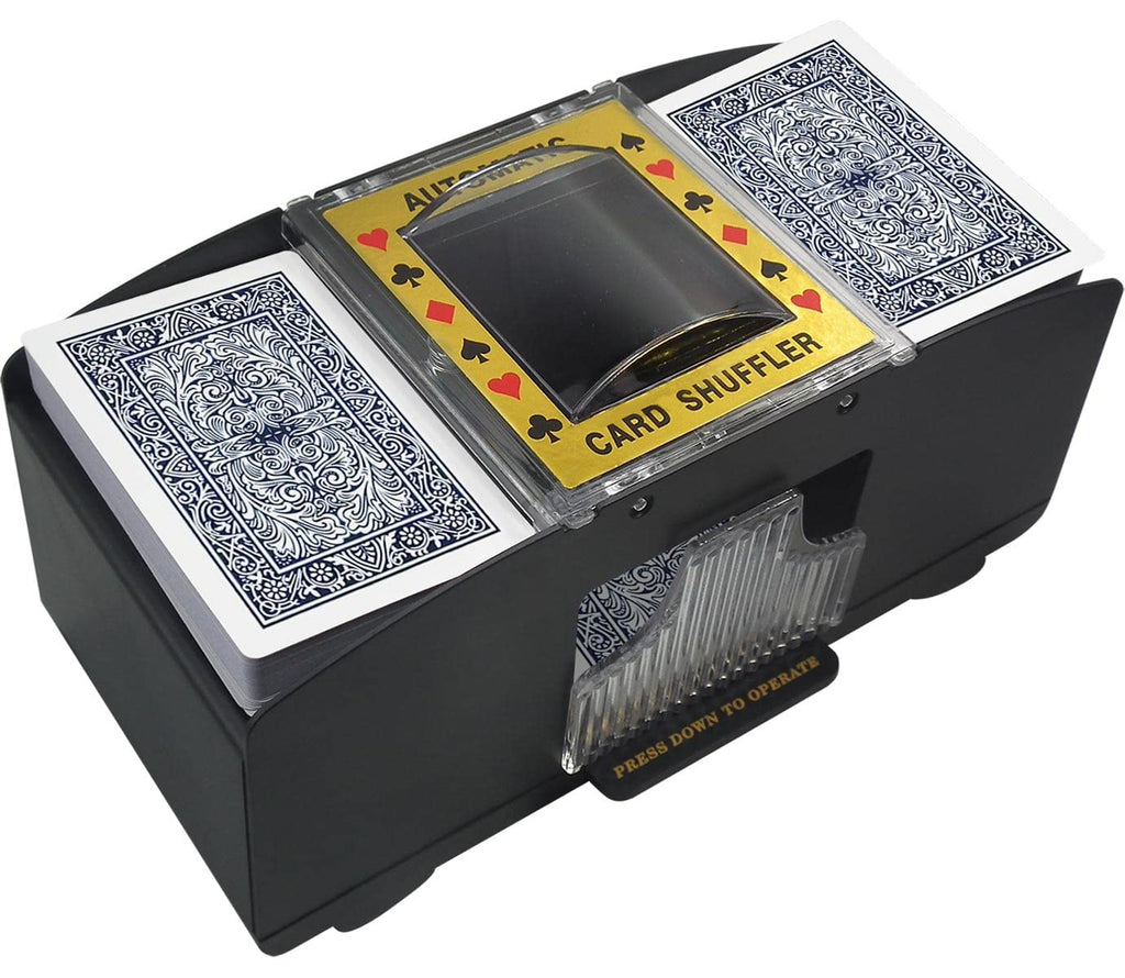 TAAVOP Automatic Card Shuffler – Battery-Powered for 1-2 Decks, Works with Poker, UNO, and More