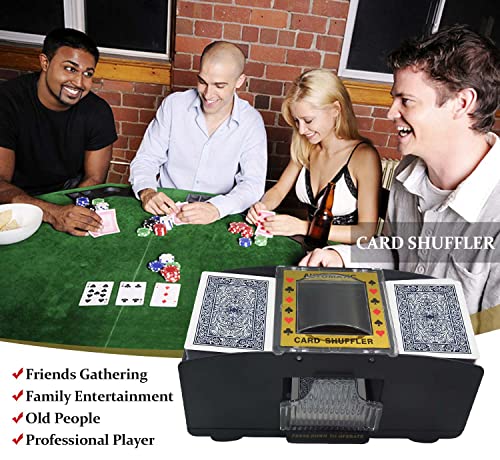TAAVOP Automatic Card Shuffler – Battery-Powered for 1-2 Decks, Works with Poker, UNO, and More