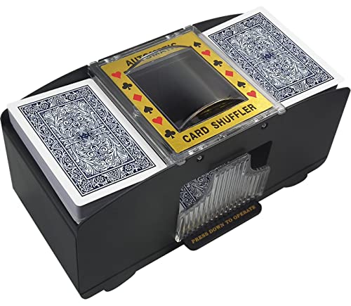 TAAVOP Automatic Card Shuffler – Battery-Powered for 1-2 Decks, Works with Poker, UNO, and More
