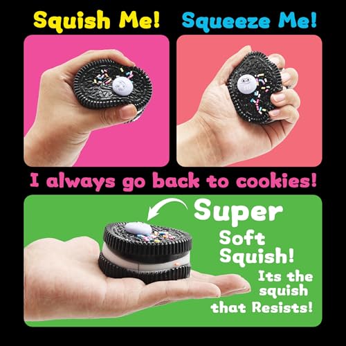 Taba Squishy Biscuit Toys 2-Pack – Sensory Fidget Stress Relief Squeeze Toy for Adults, Random Colors