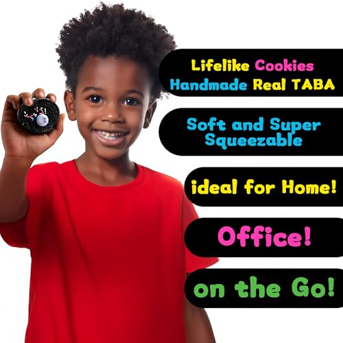 Taba Squishy Biscuit Toys 2-Pack – Sensory Fidget Stress Relief Squeeze Toy for Adults, Random Colors