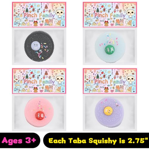 Taba Squishy Biscuit Toys 2-Pack – Sensory Fidget Stress Relief Squeeze Toy for Adults, Random Colors