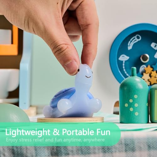 Taba Squishy Blue Turtle – Soft Silicone Stress Relief Toy for Kids & Adults, Kawaii Fidget Gift