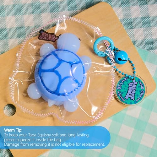 Taba Squishy Blue Turtle – Soft Silicone Stress Relief Toy for Kids & Adults, Kawaii Fidget Gift
