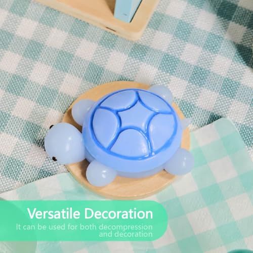Taba Squishy Blue Turtle – Soft Silicone Stress Relief Toy for Kids & Adults, Kawaii Fidget Gift