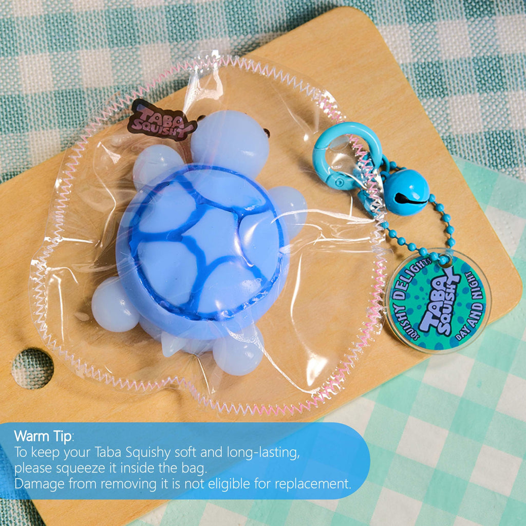 Taba Squishy Blue Turtle – Soft Silicone Stress Relief Toy for Kids & Adults, Kawaii Fidget Gift