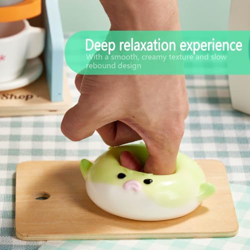 Taba Squishy Green Pufferfish – Kawaii Stress Relief Squeeze Toy, Soft Silicone Fidget Gift for Kids & Adults