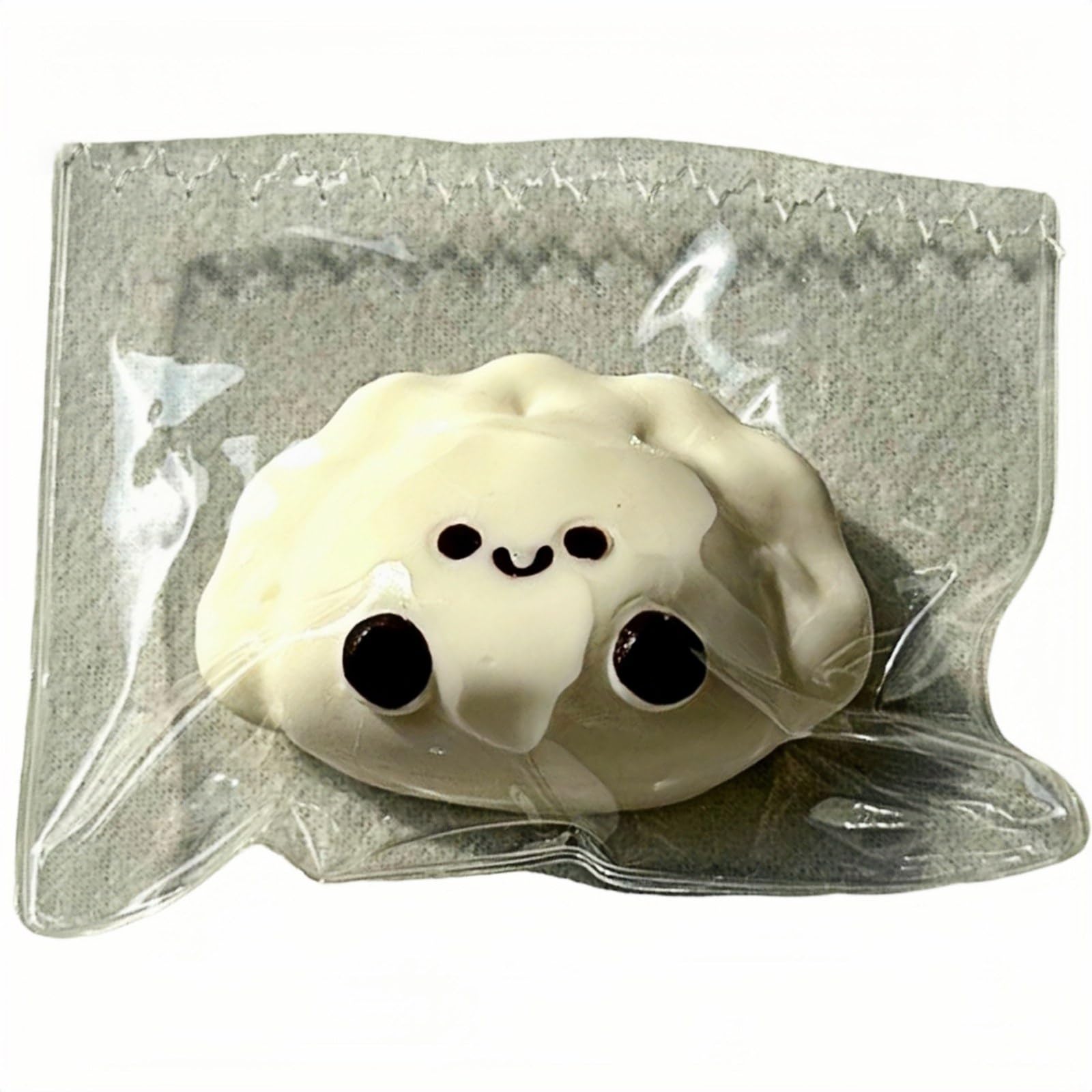 Taba Squishy Lucky Dumpling (50g) - Handmade Food-Grade Silicone Fidget Toy for Stress Relief, Soft & Sticky Squeeze Toy for Kids and Adults