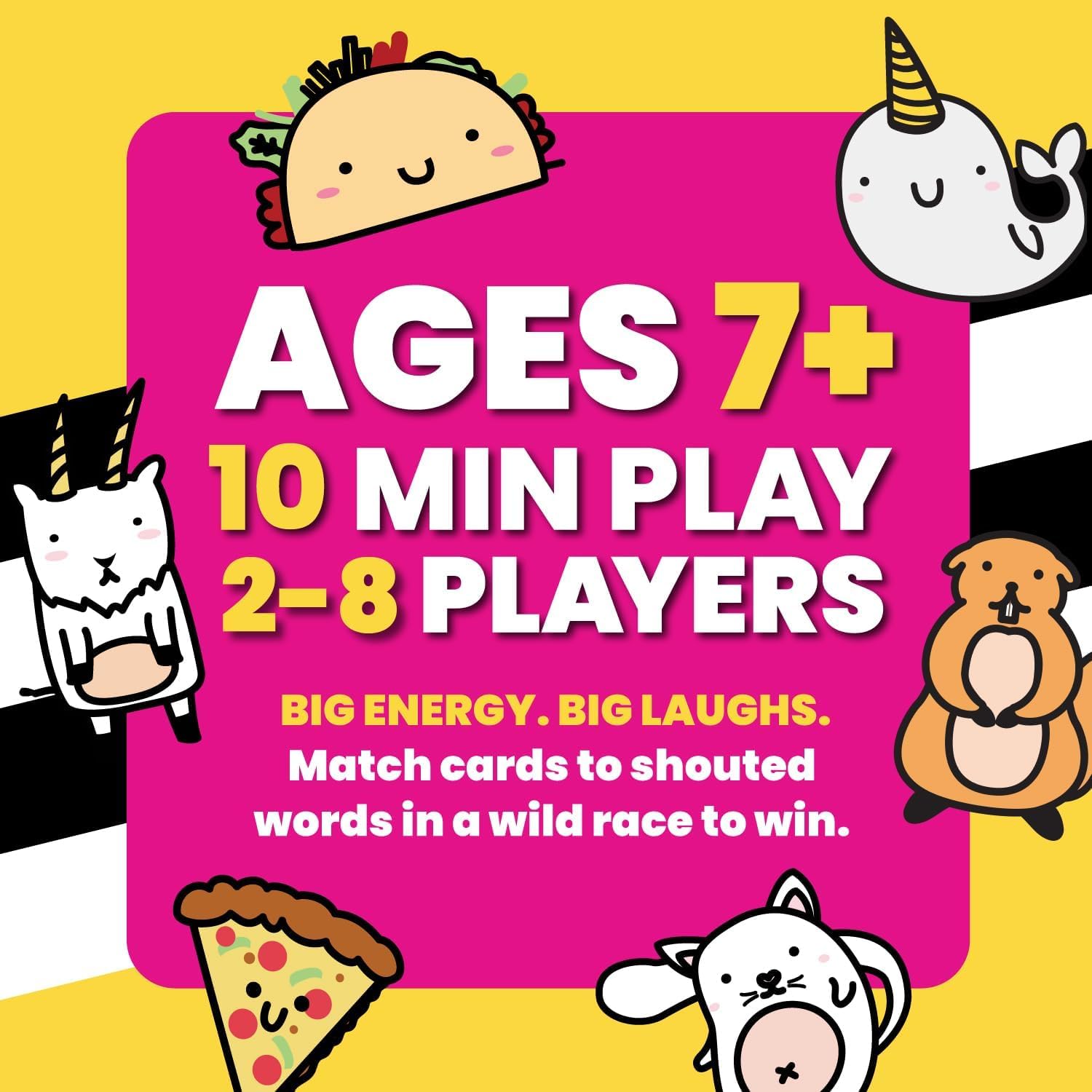 Taco Cat Goat Cheese Pizza Ridiculously Large Edition – Oversized Family Card Game for 2-8 Players, Ages 7+