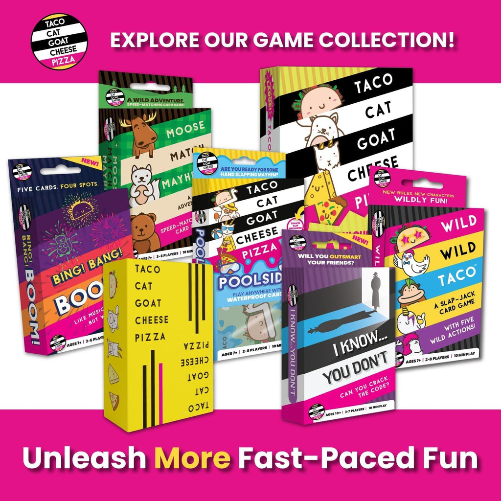 Taco Cat Goat Cheese Pizza Ridiculously Large Edition – Oversized Family Card Game for 2-8 Players, Ages 7+