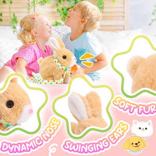 Tagitary Interactive Plush Bunny – Electronic Toy with Hopping, Wiggling Ears, and Sounds for Toddlers
