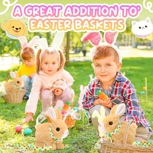 Tagitary Interactive Plush Bunny – Electronic Toy with Hopping, Wiggling Ears, and Sounds for Toddlers
