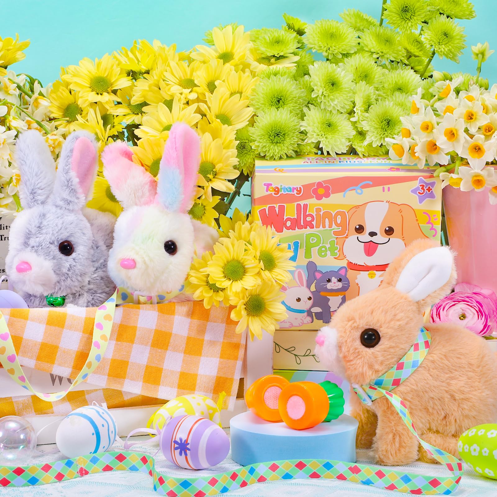 Tagitary Interactive Plush Bunny – Electronic Toy with Hopping, Wiggling Ears, and Sounds for Toddlers