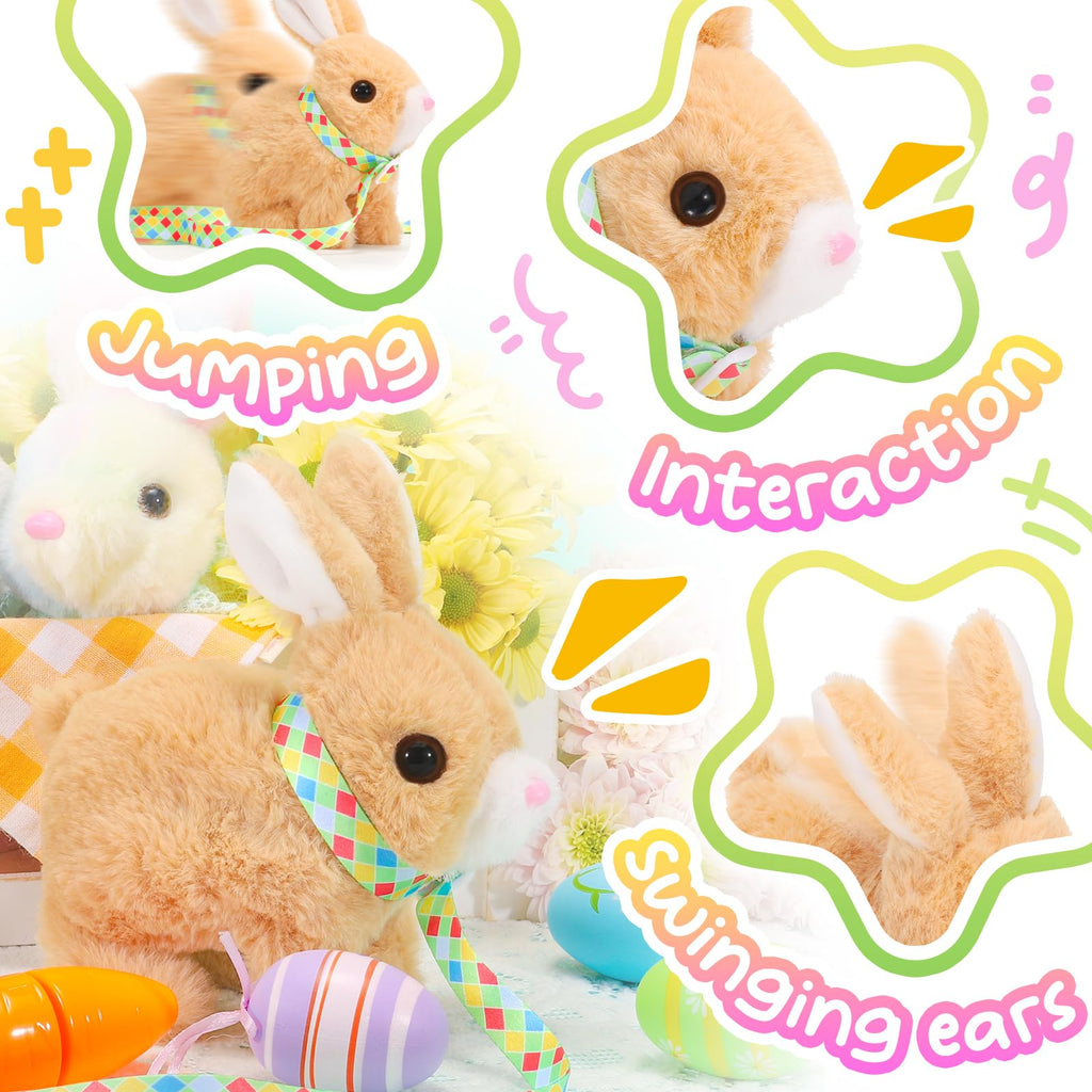 Tagitary Interactive Plush Bunny – Electronic Toy with Hopping, Wiggling Ears, and Sounds for Toddlers