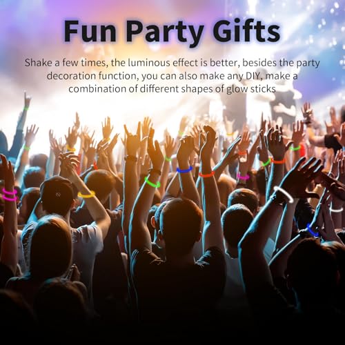 Taikula 60 Pack 8-Inch Blue Glow Sticks with Connectors for Parties and DIY