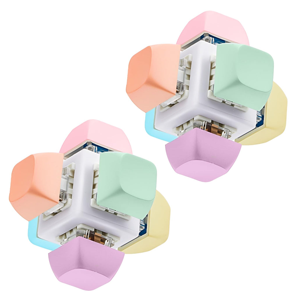 Taiyin 2-Pack Keyboard Fidget Toy – Macaron Color Stress Relief Clicker Keychain