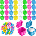 Taiyin 80 Pcs Colorful Tooth Savers Box, Plastic Tooth Holders for Kids, Party Favors, Bulk - 5 Colors
