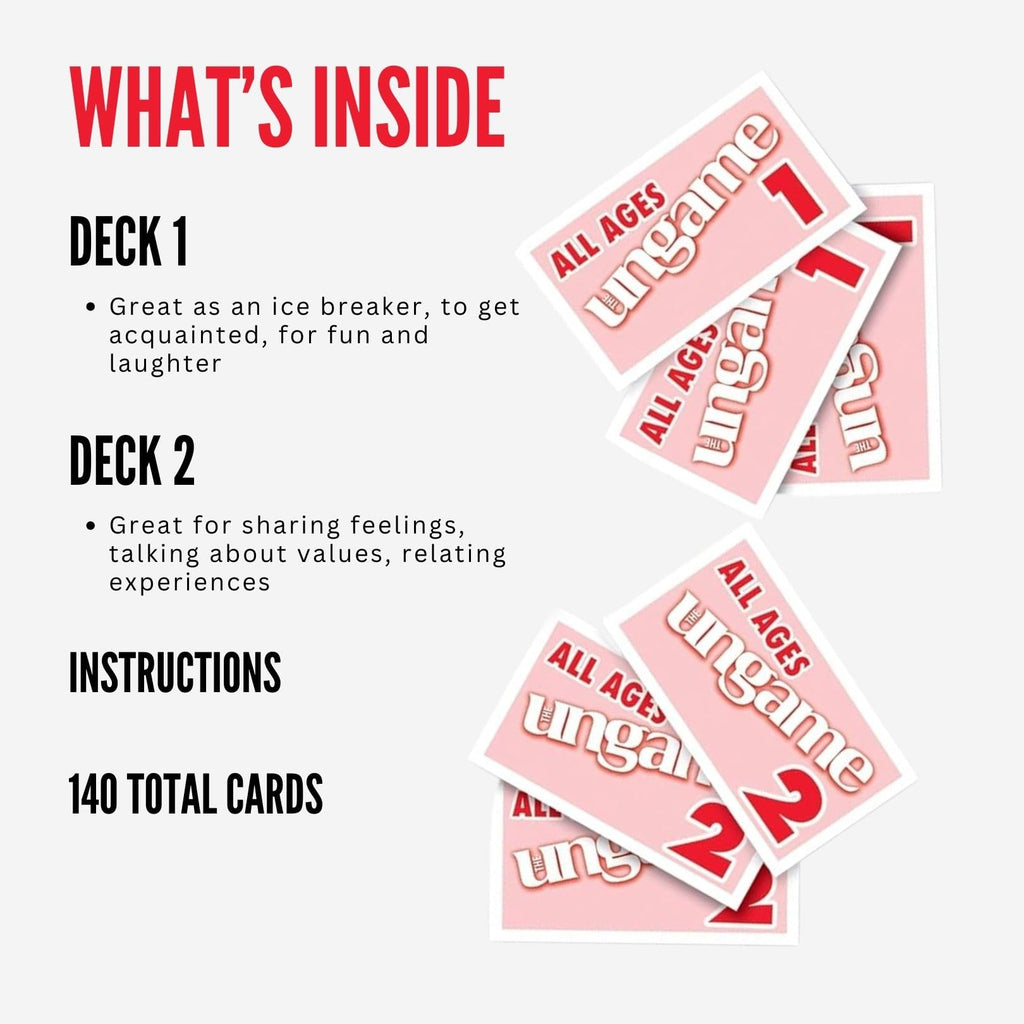 TaliCor Pocket Ungame: Communication Card Game for All Ages – Thoughtful Conversation Starter, Family Friendly, Travel Size