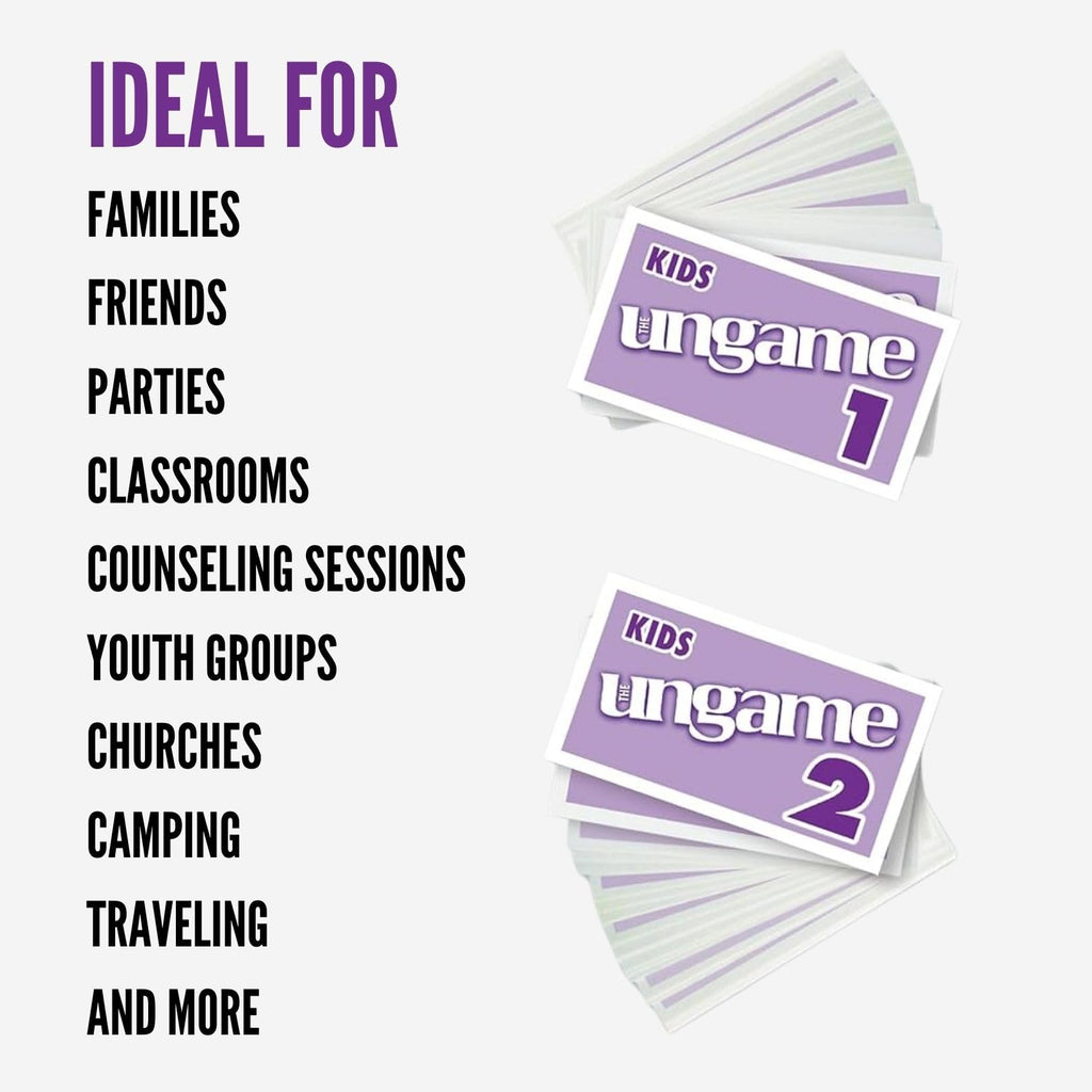 Talicor Pocket UNGAME Kids Edition – Non-Competitive Card Game for Ages 5+ – 140 Question Cards for Light & Serious Conversation