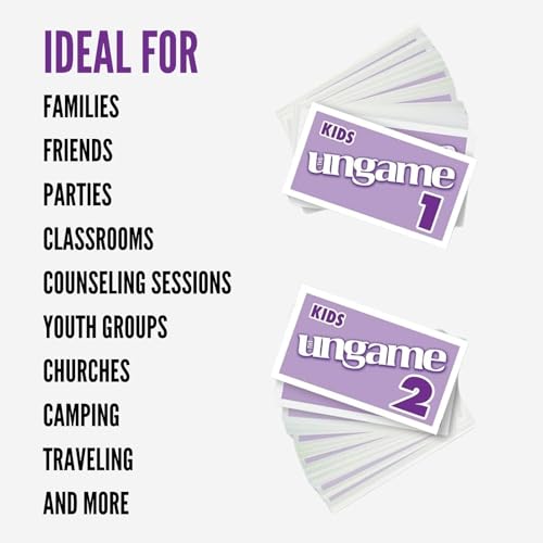 Talicor Pocket UNGAME Kids Edition – Non-Competitive Card Game for Ages 5+ – 140 Question Cards for Light & Serious Conversation