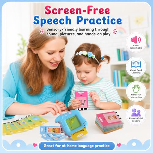 Talking Flash Cards for Toddlers 1-5 Years – 336 Sight Words, Montessori Interactive Speech Therapy Toy