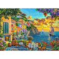 TangComplete 1000-Piece Cinque Terre Jigsaw Puzzle – Romantic Italian Scene for Adults
