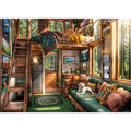 TangComplete 1000 Piece Forest House Jigsaw Puzzle for Adults – Letters on Back, Interlocking, 70x50 cm