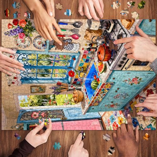 TangComplete 500-Piece Jigsaw Puzzle – Cozy Kitchen Theme, Difficult for Adults