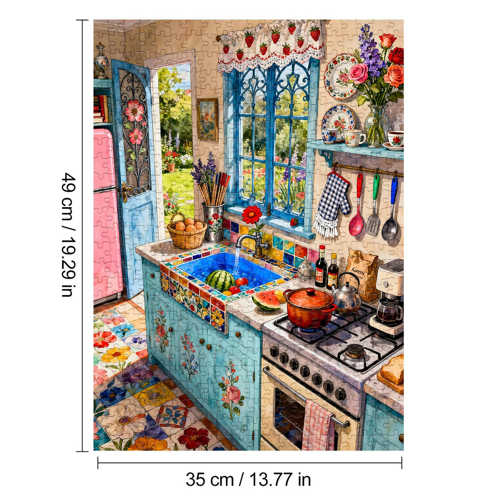 TangComplete 500-Piece Jigsaw Puzzle – Cozy Kitchen Theme, Difficult for Adults