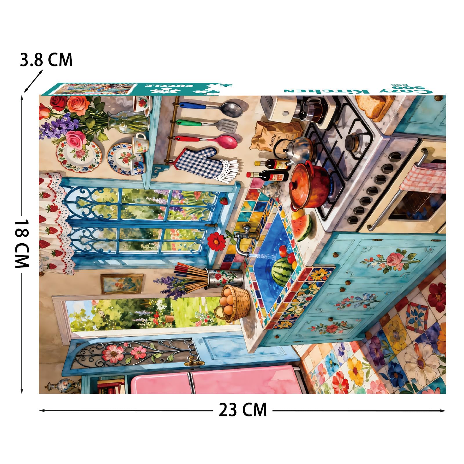 TangComplete 500-Piece Jigsaw Puzzle – Cozy Kitchen Theme, Difficult for Adults