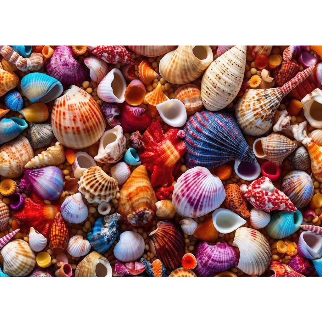 TangComplete Colorful Conch 1000-Piece Jigsaw for Adults – 70x50cm Finished Size, with Poster
