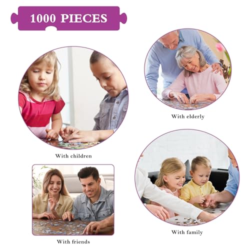TangComplete Colorful Conch 1000-Piece Jigsaw for Adults – 70x50cm Finished Size, with Poster