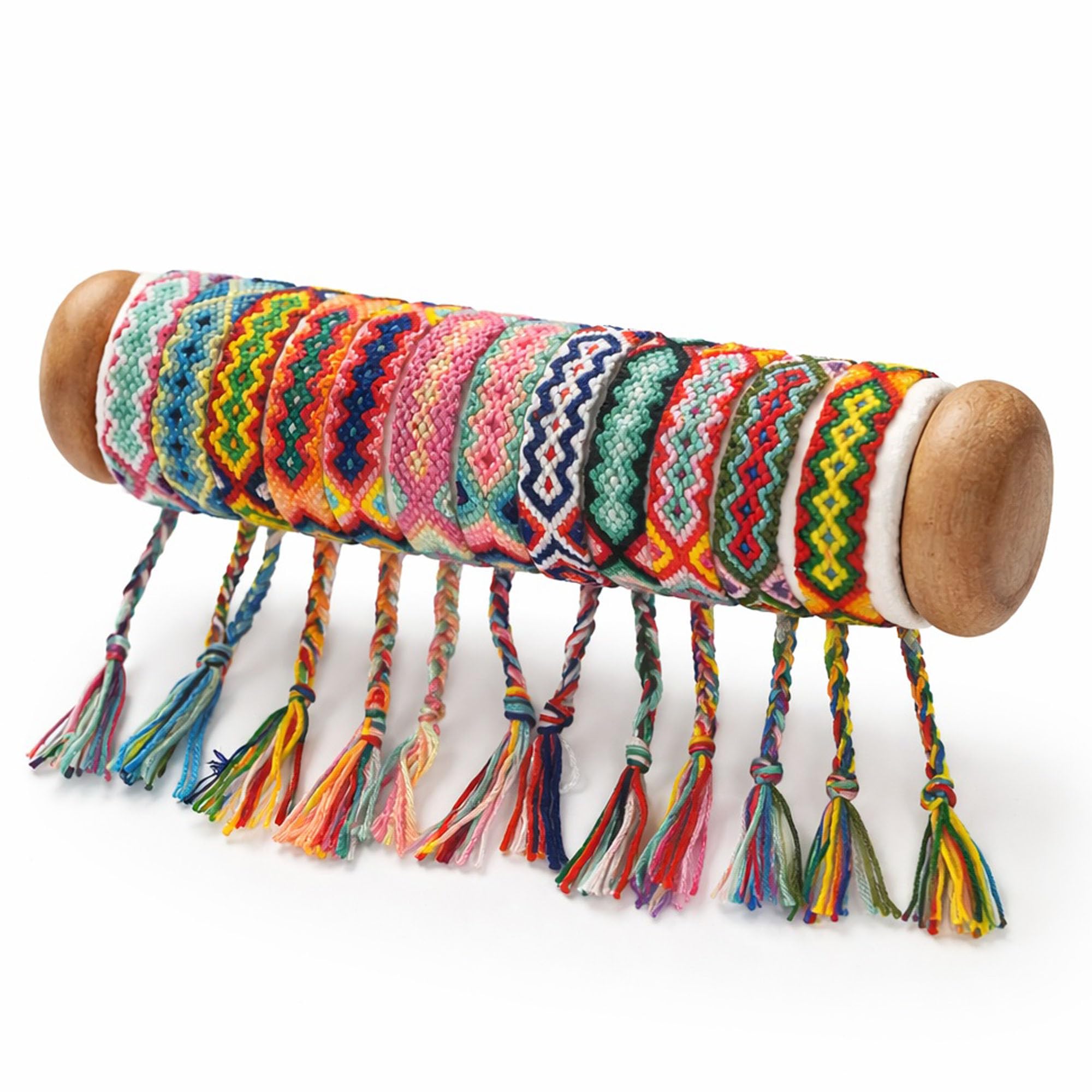 Tangser 12-Pack Handmade Woven Friendship Bracelets – Adjustable Sliding Knot, Colorful Cotton Blend for Kids, Teens & Women