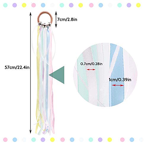 TANOFAR Montessori Hand Kite - Rainbow Sensory Ribbon Toy with Beech Wood Ring for Toddlers