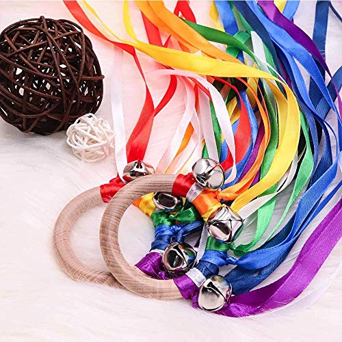 TANOFAR Ribbon Hand Kite – Wooden Sensory Toy for Babies and Toddlers