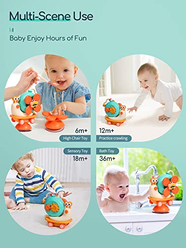 taotaotoys 5-in-1 High Chair Toy with Suction Cup Spinner – Montessori Baby Toy for Fine Motor Skills, Ages 6 Months to 3 Years