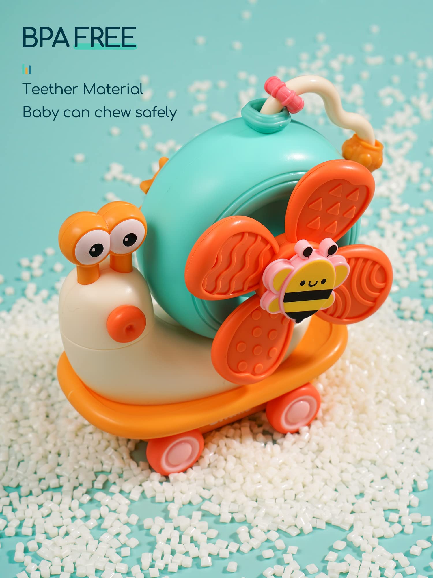 taotaotoys 5-in-1 High Chair Toy with Suction Cup Spinner – Montessori Baby Toy for Fine Motor Skills, Ages 6 Months to 3 Years
