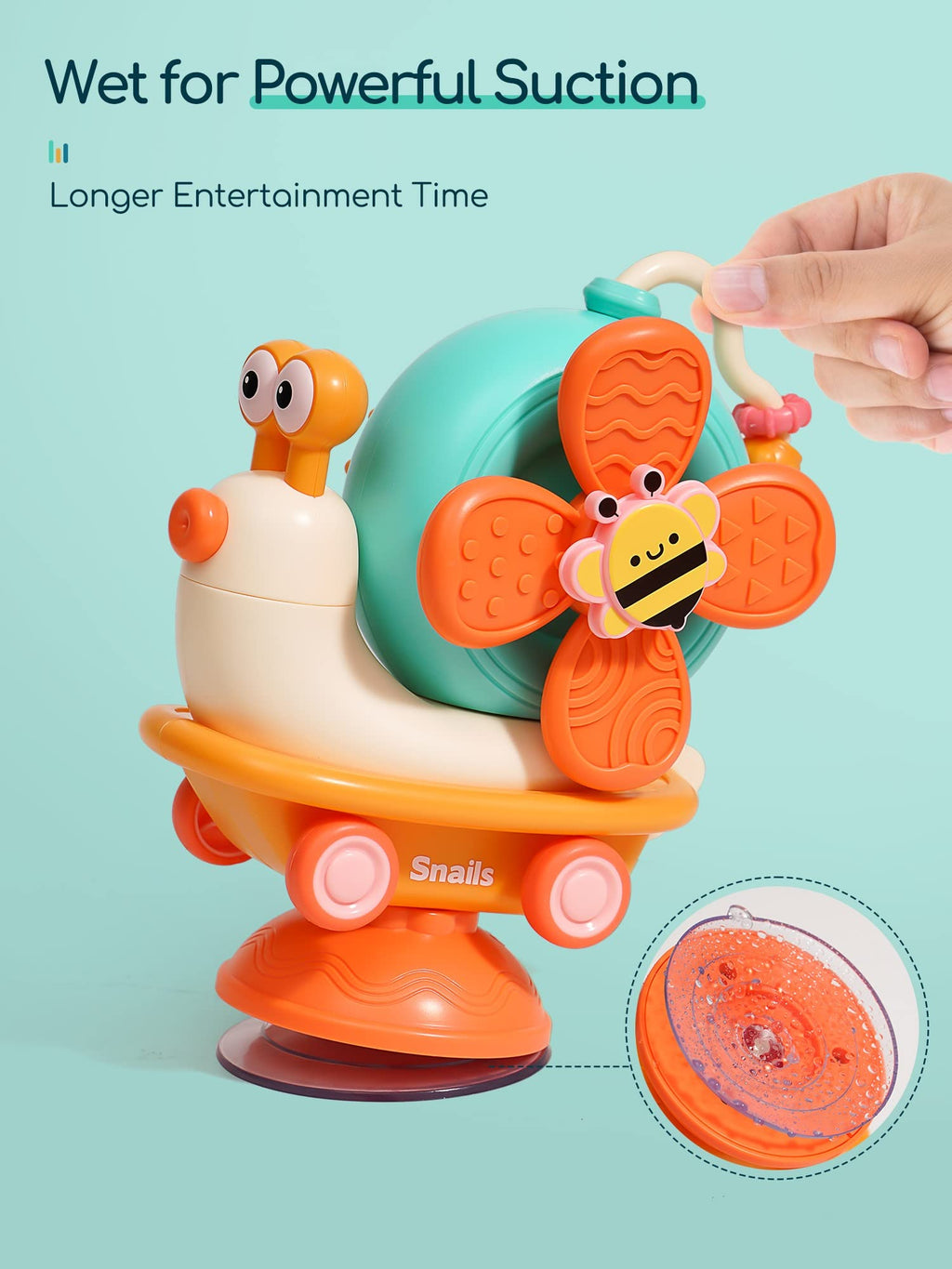 taotaotoys 5-in-1 High Chair Toy with Suction Cup Spinner – Montessori Baby Toy for Fine Motor Skills, Ages 6 Months to 3 Years