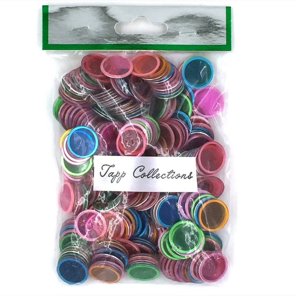 Tapp Collections 300-Pack Assorted Bingo Chips, 3/4 Inch, Magnet-Attracting, Non-Toxic